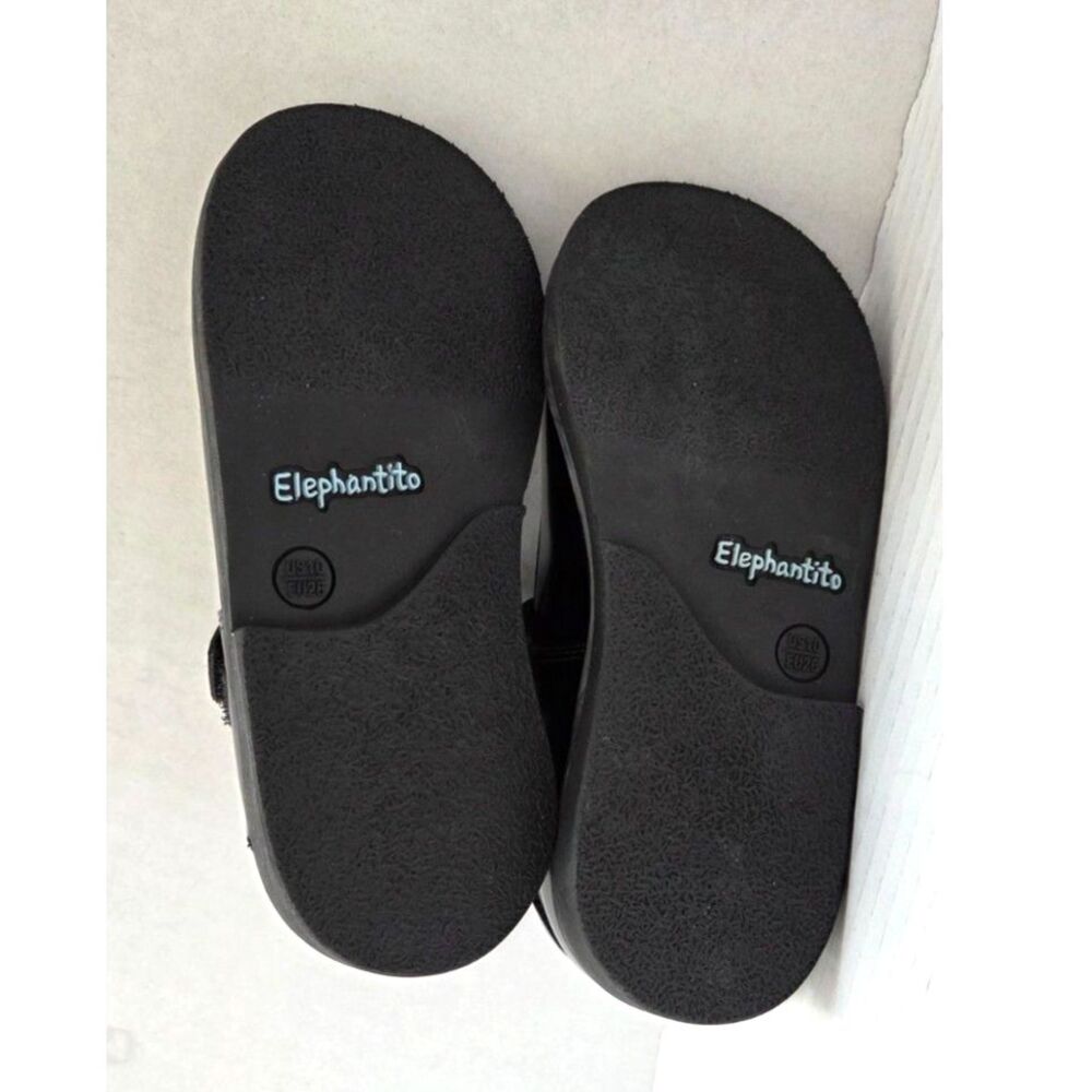 Elephantito Black Leather Mary Jane Dress Shoes NEW Size US 10 Toddler - Picture 6 of 8